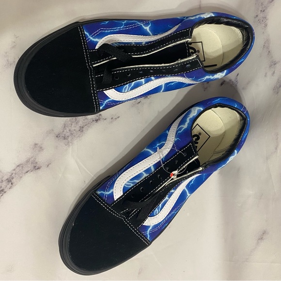 Vans Old Skool Skate Shoe Black/Lightning Unisex - Picture 3 of 8